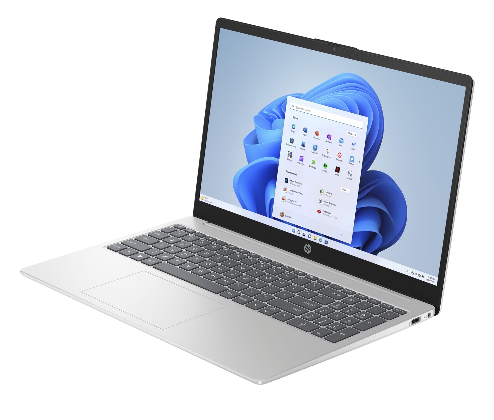 HP 15.6 inch Laptop, AMD Ryzen 3 7320U Processor, 8GB RAM LPDDR5